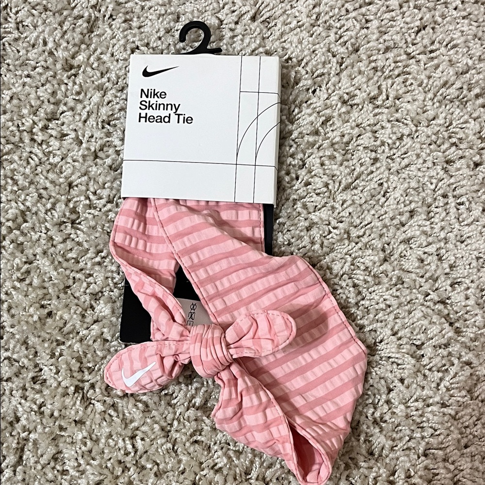 Nike Pink and White Head Tie